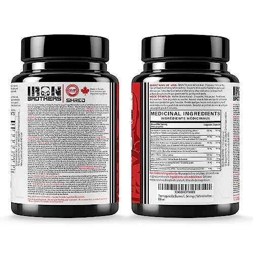 Iron Brothers Supplements Shred For Men & Women | Strong Appetite Suppressant For Weight Loss Management | Supports Cognitive Function Promotes Endurance Increases Energy - Fat Burner thumb #3