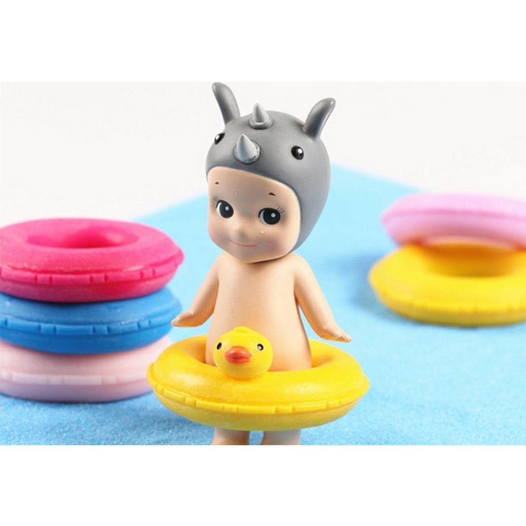WINTI 1/12 Dollhouse Miniature Resin Duck Swim Rings Swimming Laps Lifebelt Accs