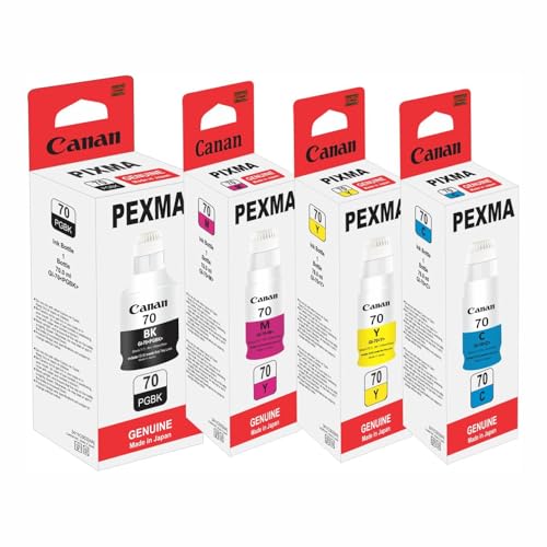 Image of Gi 70 Compatible with Canon Pixma Ink Suitable for G5070, G6070, G7070, GM2070, GM4070 GI-70 Ink Code (70gm x C /M /Y /PGBK)
