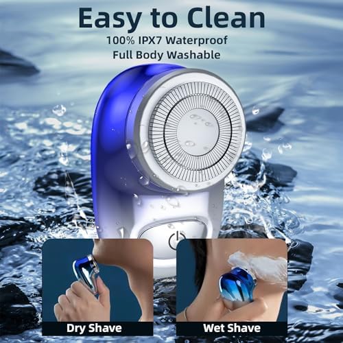 Mini Electric Shaver, Pocket Size Electric Shaver for Men Women, Rechargeable Easy One-Button, Portable Powerful Waterproof Razor for Travel Office Business Trip (1Pack) Alternate view