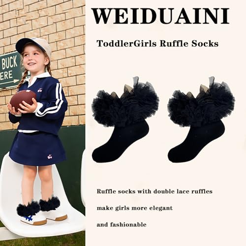 Baby Girl Socks Turn Cuff Double Lace Big Ruffle Socks for Toddlers3