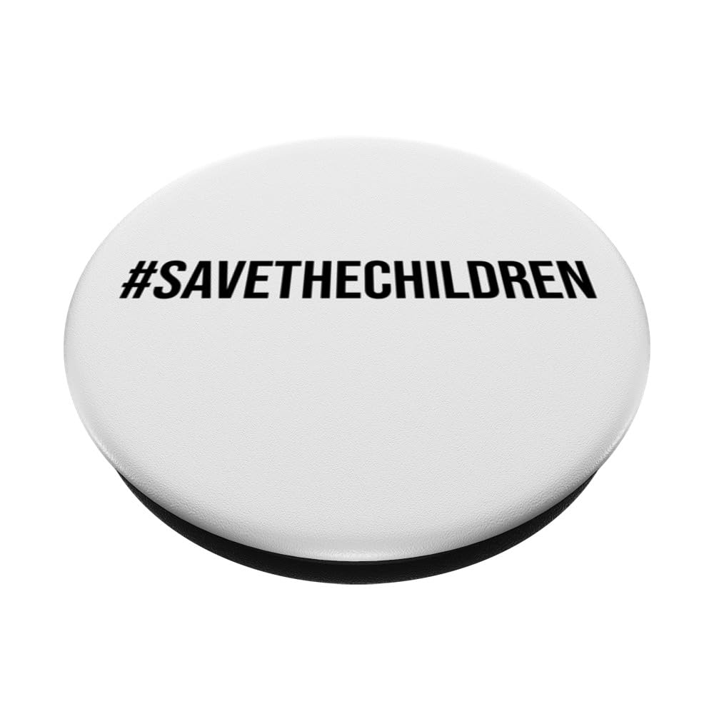 Save The Children Support Awareness Hashtag Freedom Sound PopSockets Swappable PopGrip, Black - Image 2