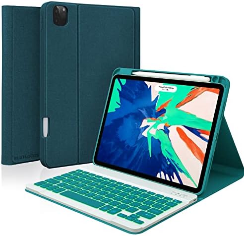 iPad Keyboard Case for 11" 2022/2021/2020/2018, 10.9 Inch Keyboard Case for Air 5/4th Generation 2022/2020, 11 Pro 4th/3rd/2nd/1st Gen Cover with Pencil Holder, Backlit Detachable Keyboard(Dark Green)