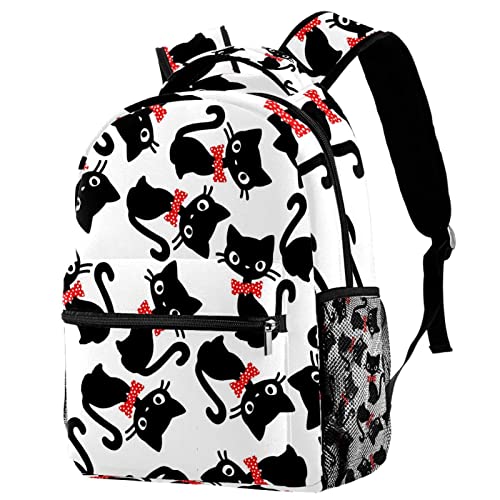 Sac à dos de voyage chat noir : confort dorsal pour l'école et les sorties