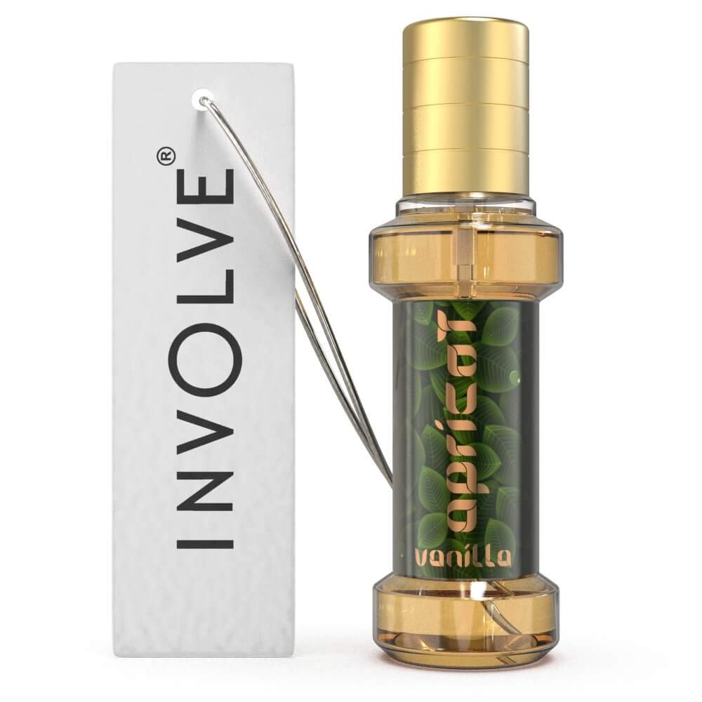 Involve Your Senses Rainforest Apricot Vanilla Scent Perfume - IRF04-30 ml | Rich Fragrance Spray Car Air Freshener | Car fresheners | Car accessories interior| Long lasting fregrance | Car perfume