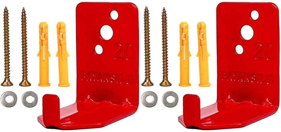 Universal Fire Extinguisher Bracket, Fire Extinguisher Mounts & Brackets (L Hook - 2 Pack)