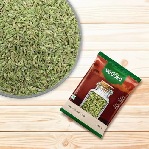 Image of Amazon Brand - Vedaka Fennel Whole | 200 G | Saunf | No Added Colours or Preservatives