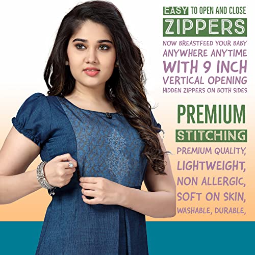 CEE-18-Womens-Cotton-Straight-Maternity-Feeding-Kurti-for-Feeding-with-Zippers