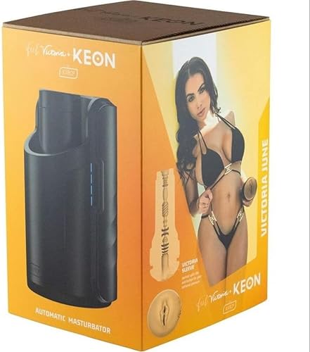 KIIROO Feel Victoria Interactive Stroker & Keon Masturbador Masculino Recargable Automático Combo Set Negro