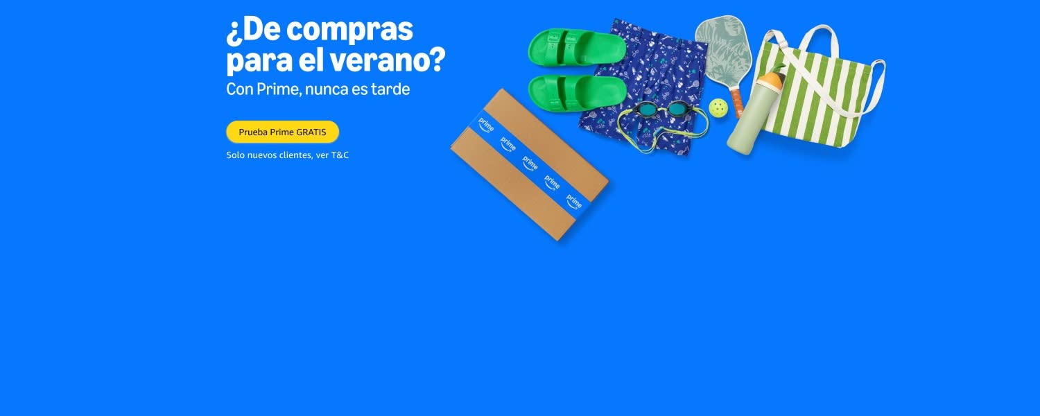 ¿De compras para el verano?
Con Prime, nunca es tarde