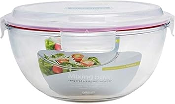 Lock Round Glass Storage Container 4000 Ml