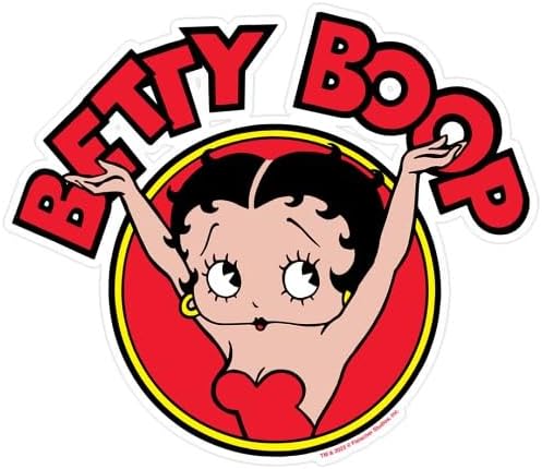 CafePress Betty Boop Icon Large Die Cut Sticker, 8.75" x 8.75" Glossy Finish