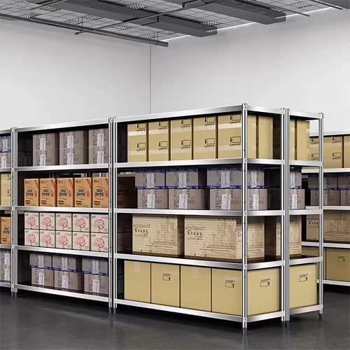 Generic Xbsm Stainless Steel Shelves 4-Tier Adjustable Shelving Unit Heavy-Duty Shelf Suitable For Kitchen Commercial Restaurant Garage Storage 200Lb Per (35.5L×13.7W Inch) #TOP1