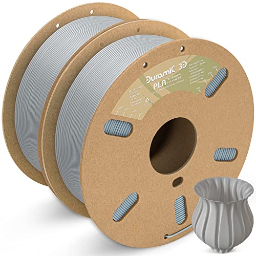 DURAMIC 3D Neat PLA Printing Filament 1.75mm Gray 2 Pack, Upgraded Neat...