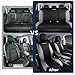 Skechers Memory Foam Seat Covers,Air- Cooled Mesh Thick Car Seat Covers,Leather Front Seat Covers,Airbag Compatible,Automotive Comfort Universal Fit for SUVs,Vans,Sedans,Cars,Trucks,Gray