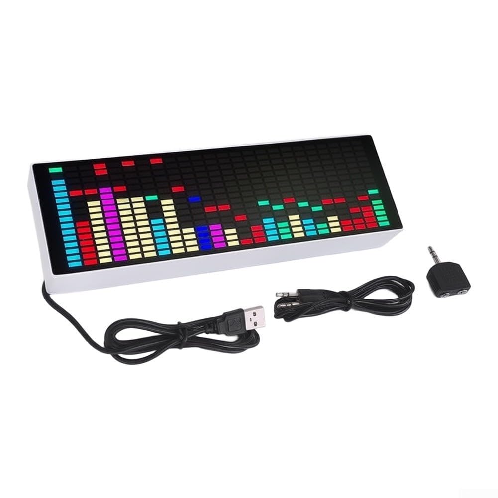 Visualiseur pour spectre Audio RGB avec Horloge 384 LED Visualiseur