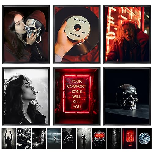 97 Decor Grungy Room Decor Aesthetic - Grungy Posters - Y2k Grungy Wall Decor Art, Room Decor for Teen Girls Dorm Bedroom, Poster Goth Pictures, Grungy Stuff Home Decorations (8x10 UNFRAMED)