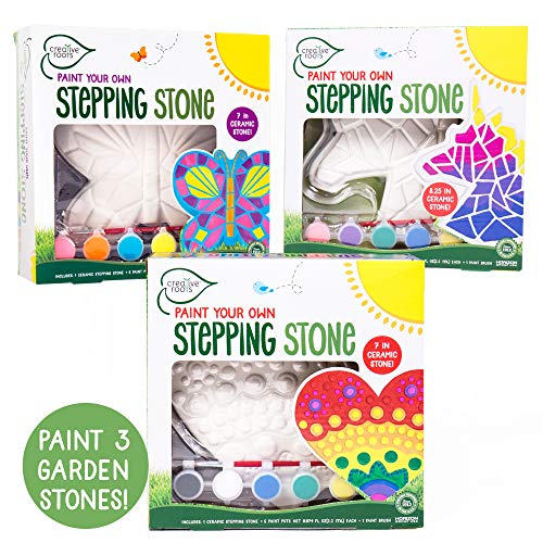 Creative Roots Paint Your Own Stepping Stones Multipack with Butterfly