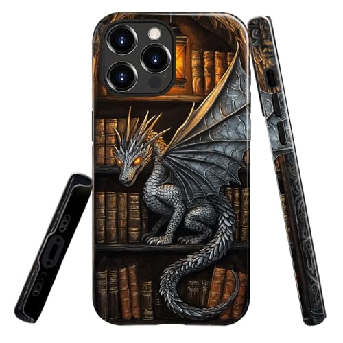 Coque iPhone 14 Pro antichoc anti-rayures étui TPU brillant dragon foncé