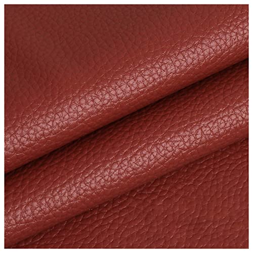 AnnDZ Kunstleder-Bettwäsche PU Kunstleder Vinyl Ledertuch 140x100cm für Polster, DIY Handwerk Haarschleife Ohrringherstellung, Taschen(Color:Rötlich-braun) Cover