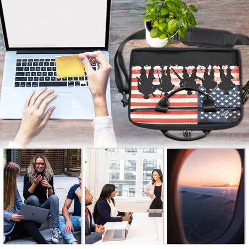 Maletín para portátil de 15 pulgadas con diseño americano miniatura 2