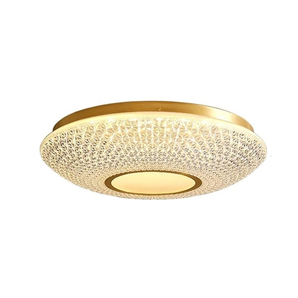 Plafonnier LED moderne en laiton pour éclairage de chambre et dressing de maison