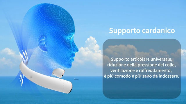 Ventilatore Da Collo Portatile KENSUKA NF4 - Ricaricabile USB 9600mAh, 5 Velocità, Pieghevole 180° - Foto 9