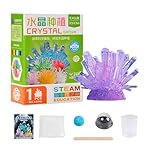 Crystal Growing Kit for Kids – Grow Vibrant Crystals in 3–5 Days | DIY Science Experiment Kit with Display Cover | STEAM Educational Activity for Boys & Girls Ages 8+