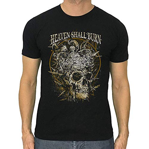 HAIUIKIK Heaven Shall Burn Mens T Shirt Metalcore Band Cotton BlackBischoff Size XXL