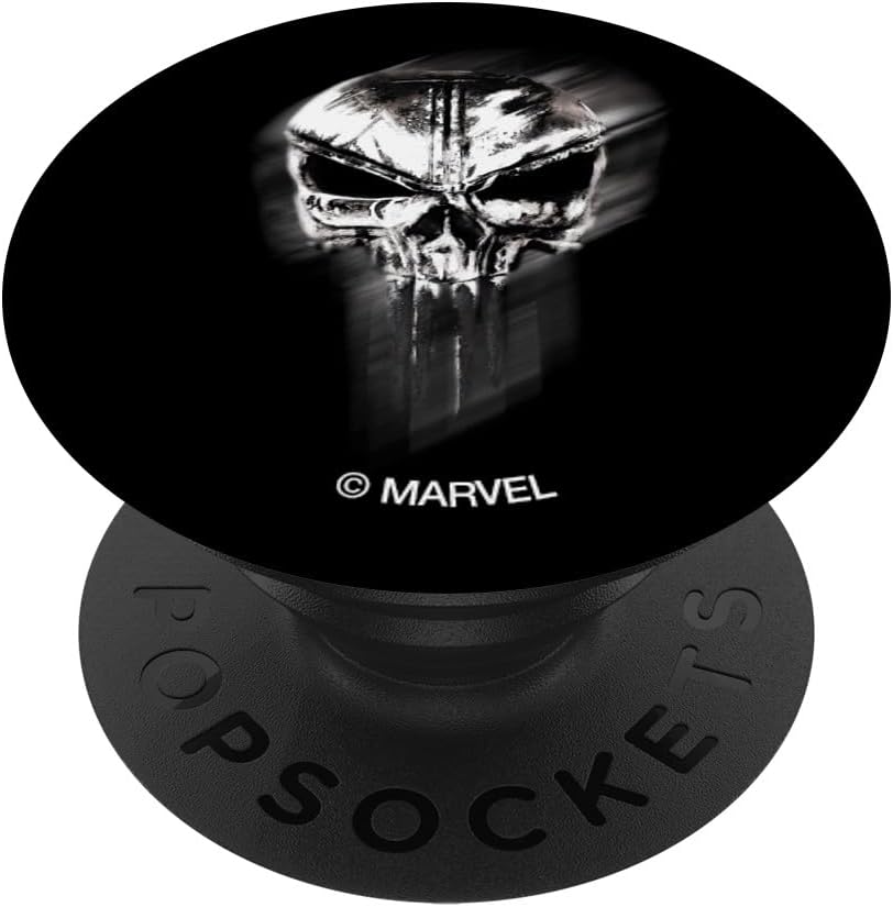Marvel The Punisher Skull Blurred Symbol PopSockets MagSafe PopGrip for iPhone