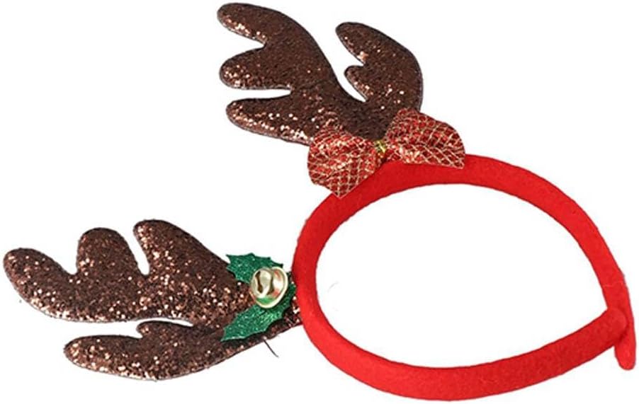 Christmas Hair Band Funny Christmas Decoration Bow Santa Christmas Hat Cartoon Party Dress Up Female Plush Hair Hoop