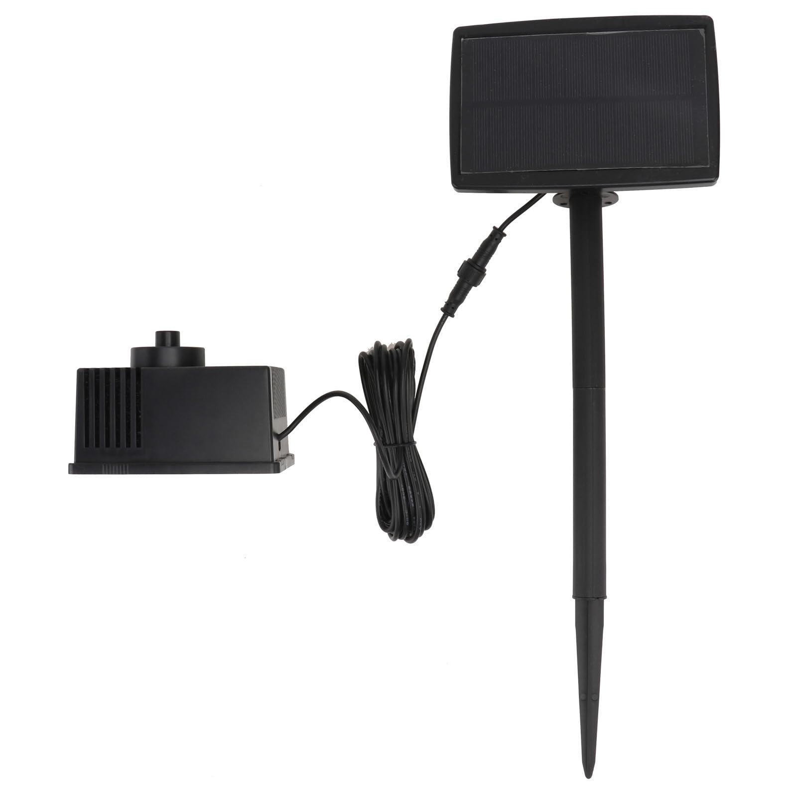 iplusmile Kit Pompa per Fontana Solare da Giardino in Plastica Nero Funzionamento Automatico e Cura Facile per Laghetti e Piscine Esterni