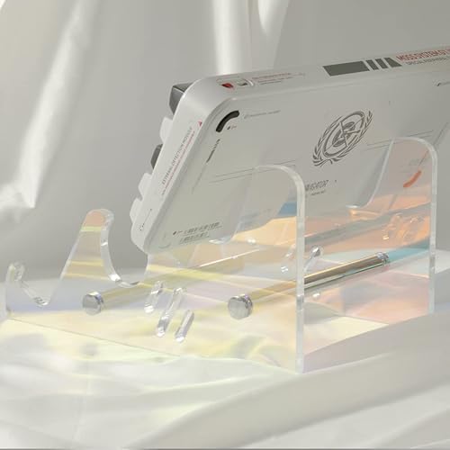 Miniatura 4 de Soporte de exhibición de teclado acrílico de 3 niveles, soporte de almacenamiento de teclado transparente colorido, soportes de colección de teclado