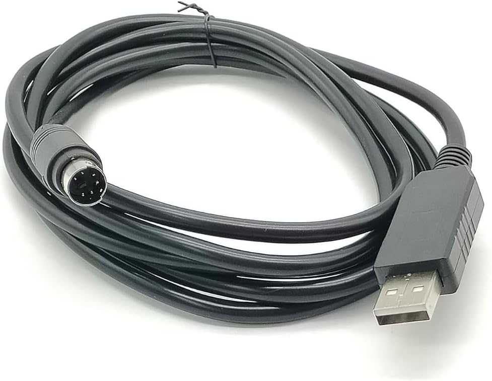 RIKYJIC USB2.0 to MINI DIN MD6 6-Pin INLINE ILC 200 IB/PAC RS232 Communication Cable 1.8M