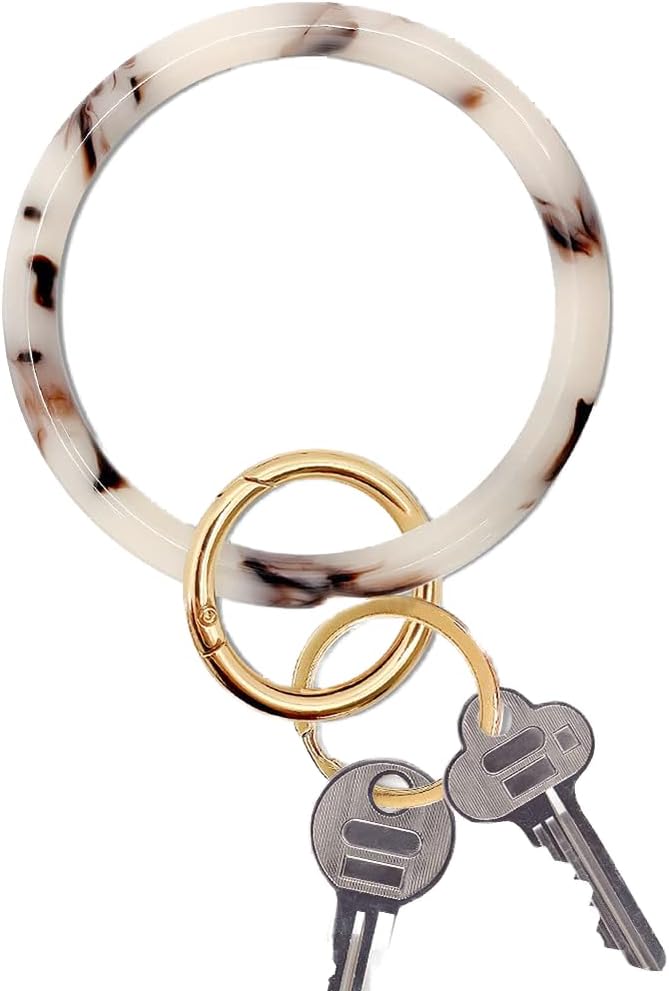 Bracelet Keychain for Women Key Ring Bracelet Wristlet Keychain Bangle Keyring for Women Key Chain Marble Keychain