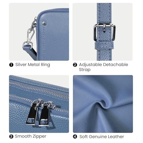 Image of befen Genuine Leather Crossbody Bags for Women, RFID Leather Purses