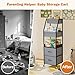 Baby Diaper Caddy Organizer and Storage - 5 Tier Rolling Cart with Dividers and Drawers, Mobile Utility Cart with Wheels for Nursery, Bedroom, Changing Table & Crib