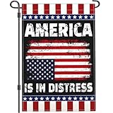 Shuitouk America Is Distress Garden Flag Upside Down American Flags for Outside 12x18 Inch Double Sided Patriotic Amercian Yard Garden Flag Outdoor House Decorations