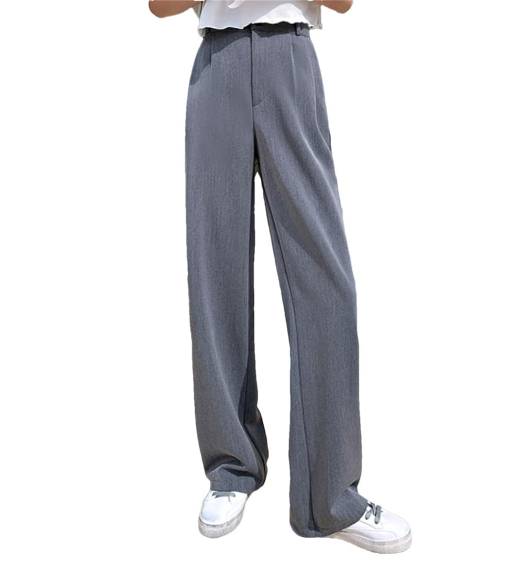 Casual High Waist Loose Wide Leg Pants Women Spring Autumn Loose Floor-Length Suits Pants Ladies Long Trousers