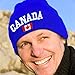 ZUYYON 2 Pcs Canada Maple Leaf Beanie Hats Embroidered Canada Flag Beanie Hat Canadian Themed Winter Warm Patriotic Knit Cap (Royal Blue, Red)