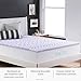 Lucid Lavender Infused 2 Inch Memory Foam Mattress Topper - Twin Size - Plush Feel - 5 Convoluted Zones - CertiPUR Certified - New Home Owner & Dorm Room Essentials