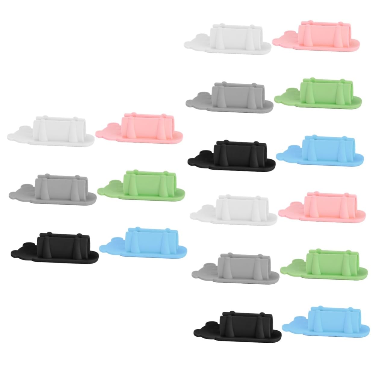 Lot de 3 pinces à crayons multifonctions adhésives, pack de 18 pièces pour école et bureau