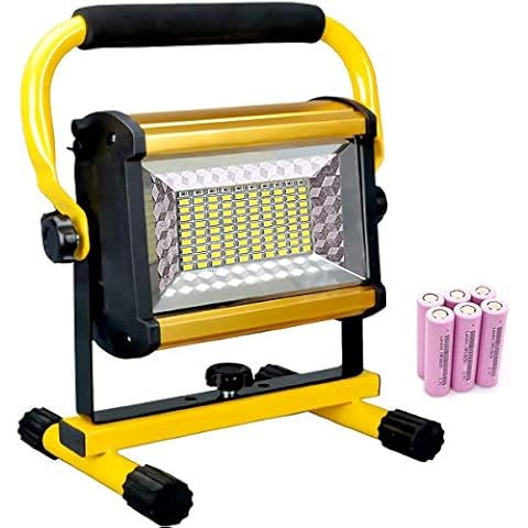 Rechargeable Cordless LED Work Light Portable Floodlights LED 100W Flood Light 8000 Lumen Waterproof Outdoor Lights for Camping Hiking Emergency Car Repairing Construction Job Site Lighting,Floodlight Cover