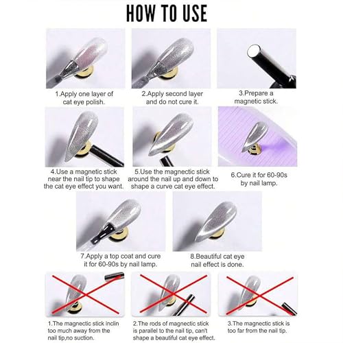 FRUJCDKI Esmalte magnético de gel para olhos de gato, 10 ml, brilho holográfico, translúcido, cor tr