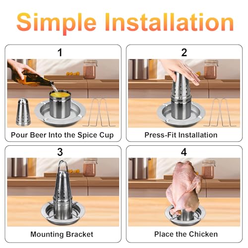 Soporte para pollo de acero inoxidable de alta resistencia 5