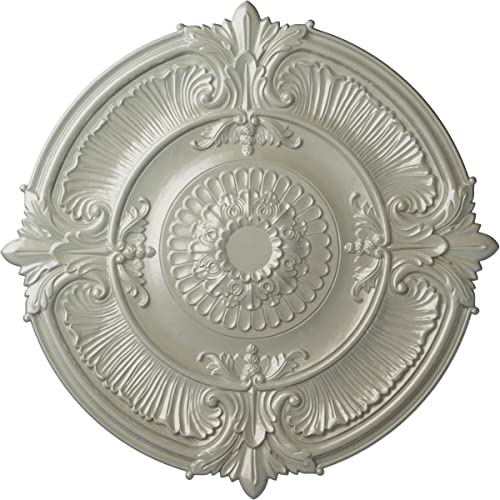 Ekena Millwork CM53ATFCS Attica Acanthus Leaf Ceiling Medallion, 53 1/2"OD x 3 1/2"P (Fits Canopies up to 4 5/8"), Hand-Painted Flash Copper