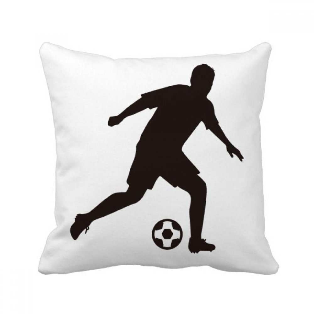 Coussin football multicolor 40x40 cm insert inclus pour décoration salon