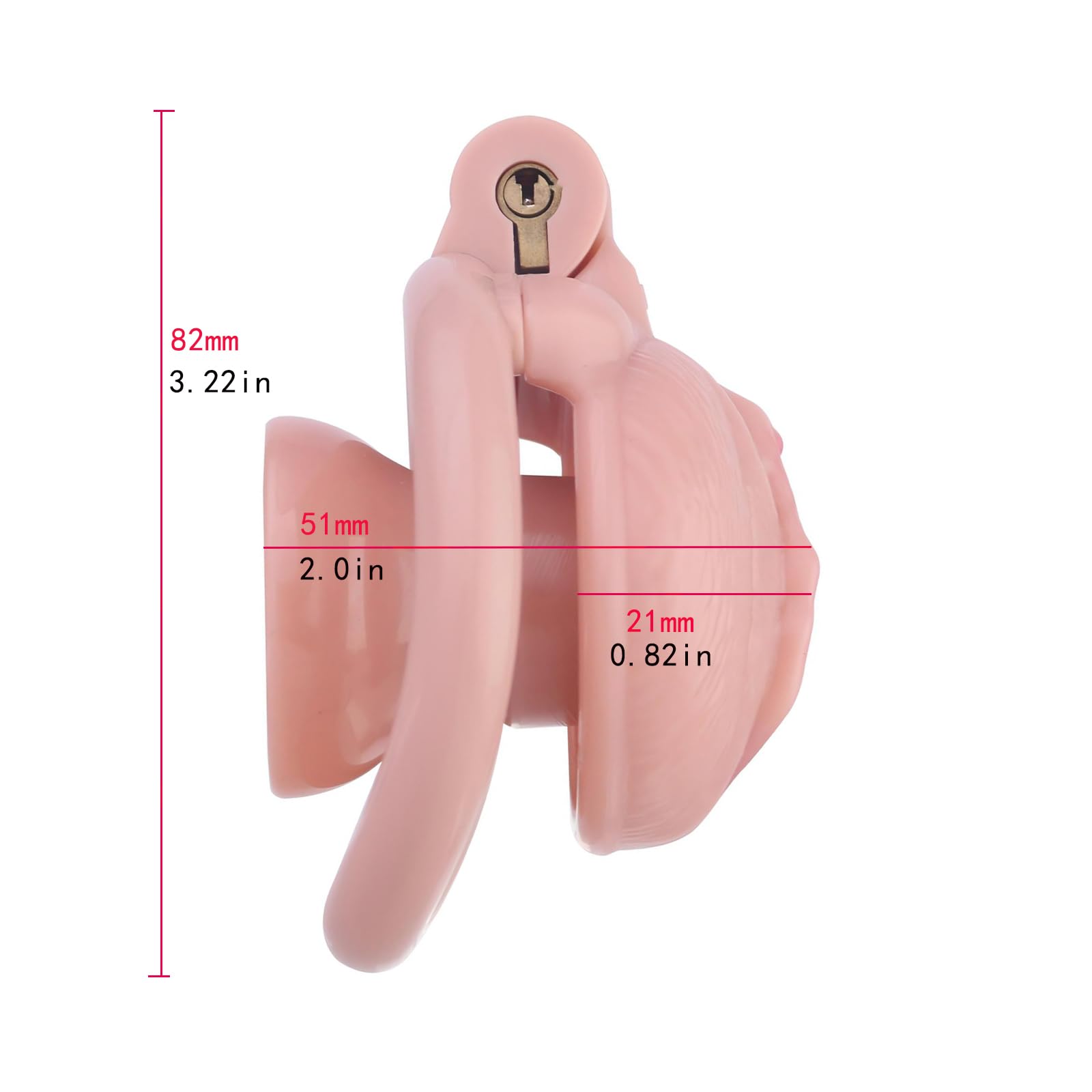 Cage de Chasteté pour Pénis Inversé Chastity Cage Man avec Serrure et 4 Anneaux Différents Sex Toýs Homme Cage Chastetée Légère et Imperméable avec Ceinture pour le Bondage du Pénis (A)