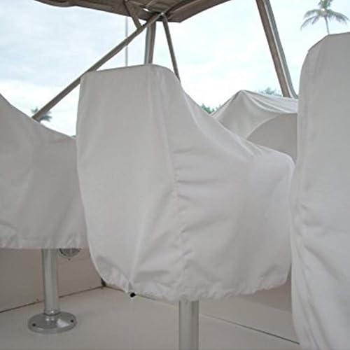 Miniatura 6 de WDFS - Funda para asiento de barco, silla capitán, timonel, resistente al polvo, resistente a los rayos UV, cierre elástico, para exteriores, yate,