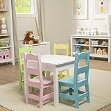Melissa & Doug Wooden Table & 4 Chairs – Pastel